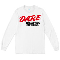 White d.a.r.e Long Sleeve Tee - linhVisuals