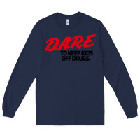 Navy d.a.r.e Long Sleeve Tee - linhVisuals