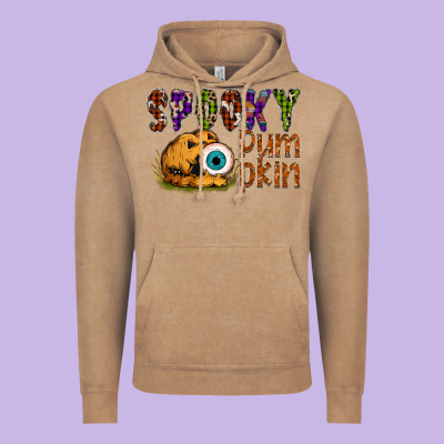Spooky Pumpkin Vintage Hoodie Designed By Sublimationcraftshop