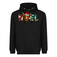 Black noel long haired shaggy cow Heavyweight Hoodie - Jasminsmagicworld