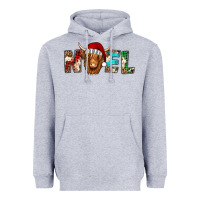 Heather Grey noel long haired shaggy cow Heavyweight Hoodie - Jasminsmagicworld