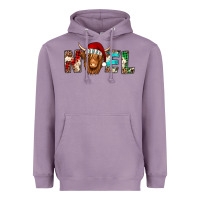 Lavender noel long haired shaggy cow Heavyweight Hoodie - Jasminsmagicworld