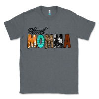 Charcoal Heather Blessed Momma Classic Tee - CowCowDesign
