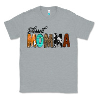 Heather Grey Blessed Momma Classic Tee - CowCowDesign