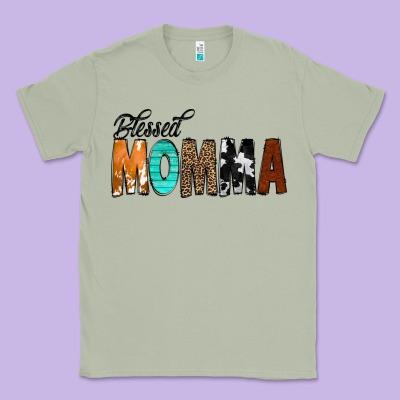 Blessed Momma Classic Tee Designed By Cowcowdesign