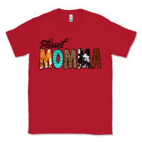 Red Blessed Momma Classic Tee - CowCowDesign