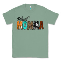 Sage Blessed Momma Classic Tee - CowCowDesign