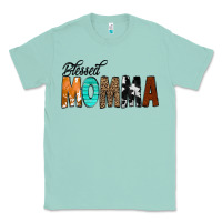 Seafoam Blessed Momma Classic Tee - CowCowDesign