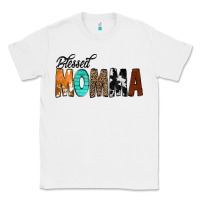 White Blessed Momma Classic Tee - CowCowDesign