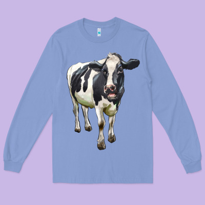 Holstein Bull Long Sleeve Tee Designed By Lillyallendesigns