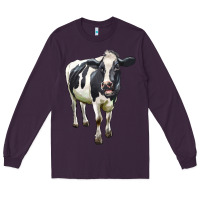 Plum Holstein Bull Long Sleeve Tee - LillyAllenDesigns
