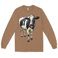 Toasted Coconut Holstein Bull Long Sleeve Tee - LillyAllenDesigns