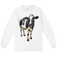 White Holstein Bull Long Sleeve Tee - LillyAllenDesigns