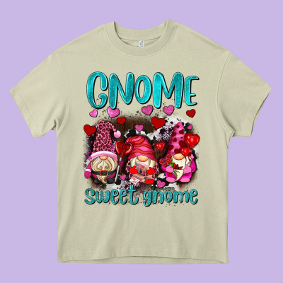 Gnome Sweet Gnomes Olivia Heavy Core Tee Designed By Oliviacreatesart