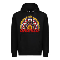 Black america sunflower rainbow Premium Hoodie - Artiststas