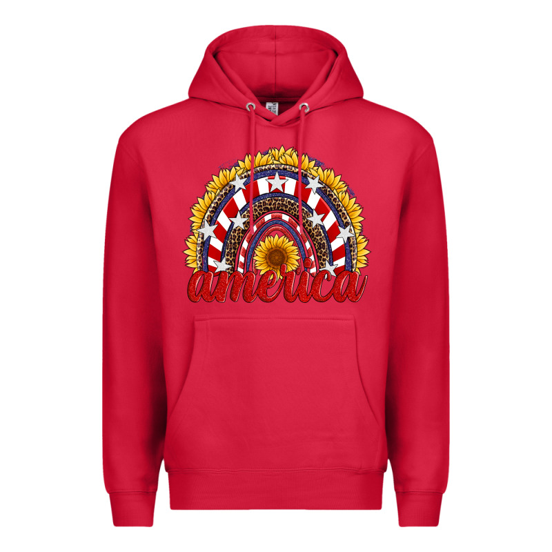 America Sunflower Rainbow Premium Hoodie by Artiststas | Teevron