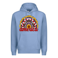Colony Blue america sunflower rainbow Premium Hoodie - Artiststas