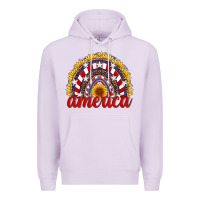 Lilac america sunflower rainbow Premium Hoodie - Artiststas