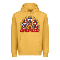 Mustard america sunflower rainbow Premium Hoodie - Artiststas
