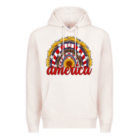 Pale Pink america sunflower rainbow Premium Hoodie - Artiststas