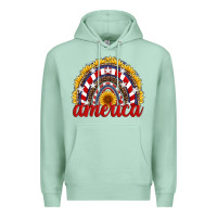 Seafoam america sunflower rainbow Premium Hoodie - Artiststas