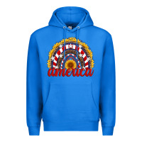 True Royal america sunflower rainbow Premium Hoodie - Artiststas