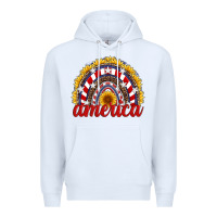 White america sunflower rainbow Premium Hoodie - Artiststas