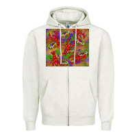 Oatmeal Heather mardi gras crawfish king cake Zipper Hoodie - RanaPortraitStore