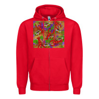 Red mardi gras crawfish king cake Zipper Hoodie - RanaPortraitStore