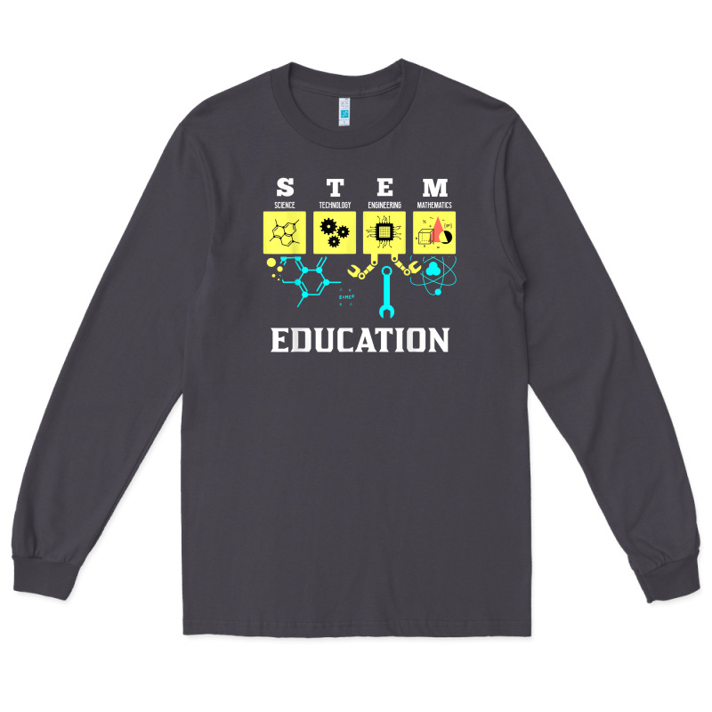 Stem Education Science Tech Engineering Maths Long Sleeve Tee by linhVisuals | Teevron