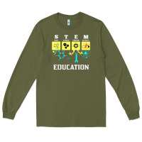 Army Green stem education science tech engineering maths Long Sleeve Tee - linhVisuals