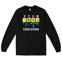Black stem education science tech engineering maths Long Sleeve Tee - linhVisuals