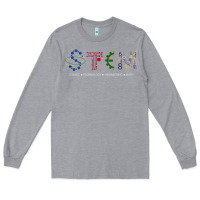 Heather Grey stem science Long Sleeve Tee - linhVisuals