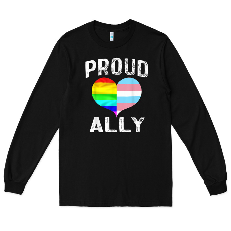 Proud Ally Lgbt Rainbow Heart Gay Pride Month Long Sleeve Tee by linhVisuals | Teevron