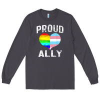 Smoke proud ally lgbt rainbow heart gay pride month Long Sleeve Tee - linhVisuals