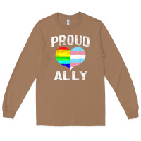 Toasted Coconut proud ally lgbt rainbow heart gay pride month Long Sleeve Tee - linhVisuals