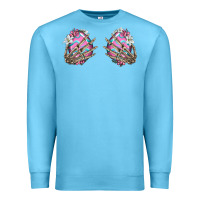 Ocean Blue easter hands skeleton Premium Sweatshirt - Jasminsmagicworld