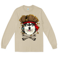 Mushroom alaskan malamute pirate dog halloween Long Sleeve Tee - linhVisuals