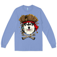 Colony Blue alaskan malamute pirate dog halloween Long Sleeve Tee - linhVisuals