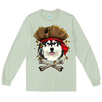 Matcha alaskan malamute pirate dog halloween Long Sleeve Tee - linhVisuals