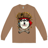 Toasted Coconut alaskan malamute pirate dog halloween Long Sleeve Tee - linhVisuals