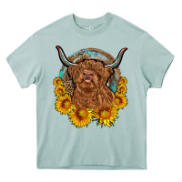 Arona cow sunflower leopard Heavy Core Tee - OliviaCreatesArt