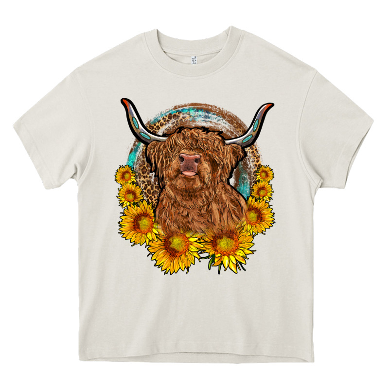 Cow Sunflower Leopard Heavy Core Tee by OliviaCreatesArt | Teevron