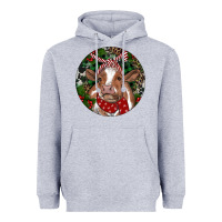 Heather Grey Brown Cow Christmas Heavyweight Hoodie - RanaPortraitStore
