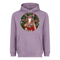Lavender Brown Cow Christmas Heavyweight Hoodie - RanaPortraitStore