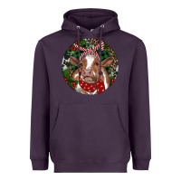 Plum Brown Cow Christmas Heavyweight Hoodie - RanaPortraitStore