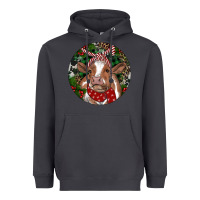 Smoke Brown Cow Christmas Heavyweight Hoodie - RanaPortraitStore
