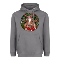 Storm Brown Cow Christmas Heavyweight Hoodie - RanaPortraitStore