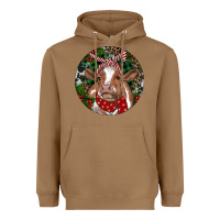 Toasted Coconut Brown Cow Christmas Heavyweight Hoodie - RanaPortraitStore