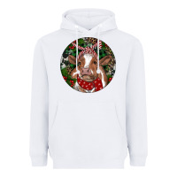 White Brown Cow Christmas Heavyweight Hoodie - RanaPortraitStore